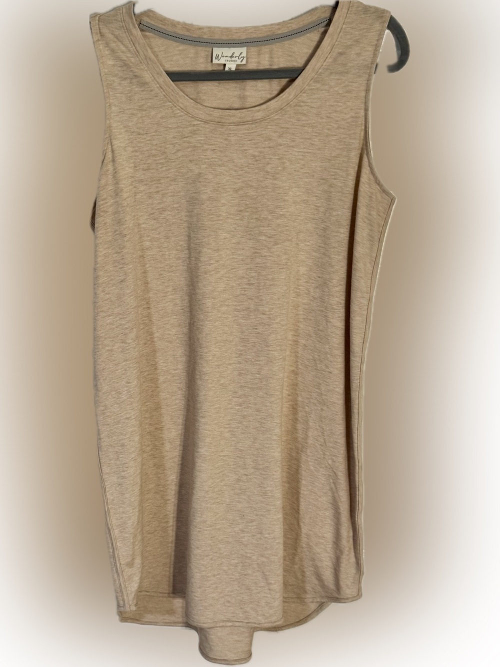 Wonderly Studio Sleeveless Tank Dress | Size XL | Neutral Color | Comfy